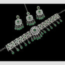 NAFJ Regal Style Crystal Stone And Austrian Stone  Choker Necklace Set