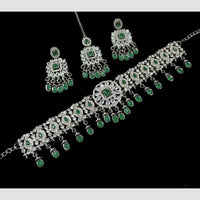 NAFJ Regal Style Crystal Stone And Austrian Stone  Choker Necklace Set