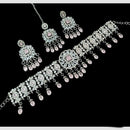 NAFJ Regal Style Crystal Stone And Austrian Stone  Choker Necklace Set