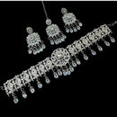 NAFJ Regal Style Crystal Stone And Austrian Stone  Choker Necklace Set