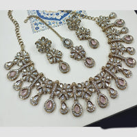 NAFJ Premium Designer Kundan Stone Embellished Necklace Set