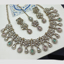 NAFJ Premium Designer Kundan Stone Embellished Necklace Set