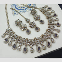 NAFJ Premium Designer Kundan Stone Embellished Necklace Set