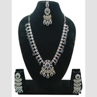 NAFJ Trendy Ethnic Crystal Stone And Austrian Stone Necklace Set