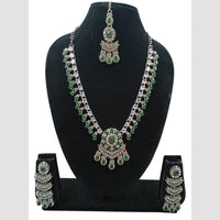 NAFJ Trendy Ethnic Crystal Stone And Austrian Stone Necklace Set