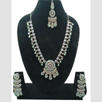 NAFJ Trendy Ethnic Crystal Stone And Austrian Stone Necklace Set