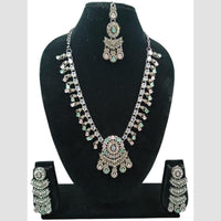 NAFJ Trendy Ethnic Crystal Stone And Austrian Stone Necklace Set