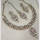 NAFJ Premium Royal Look Kundan Stone Embellished Necklace Set