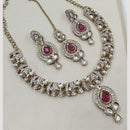 NAFJ Premium Royal Look Kundan Stone Embellished Necklace Set