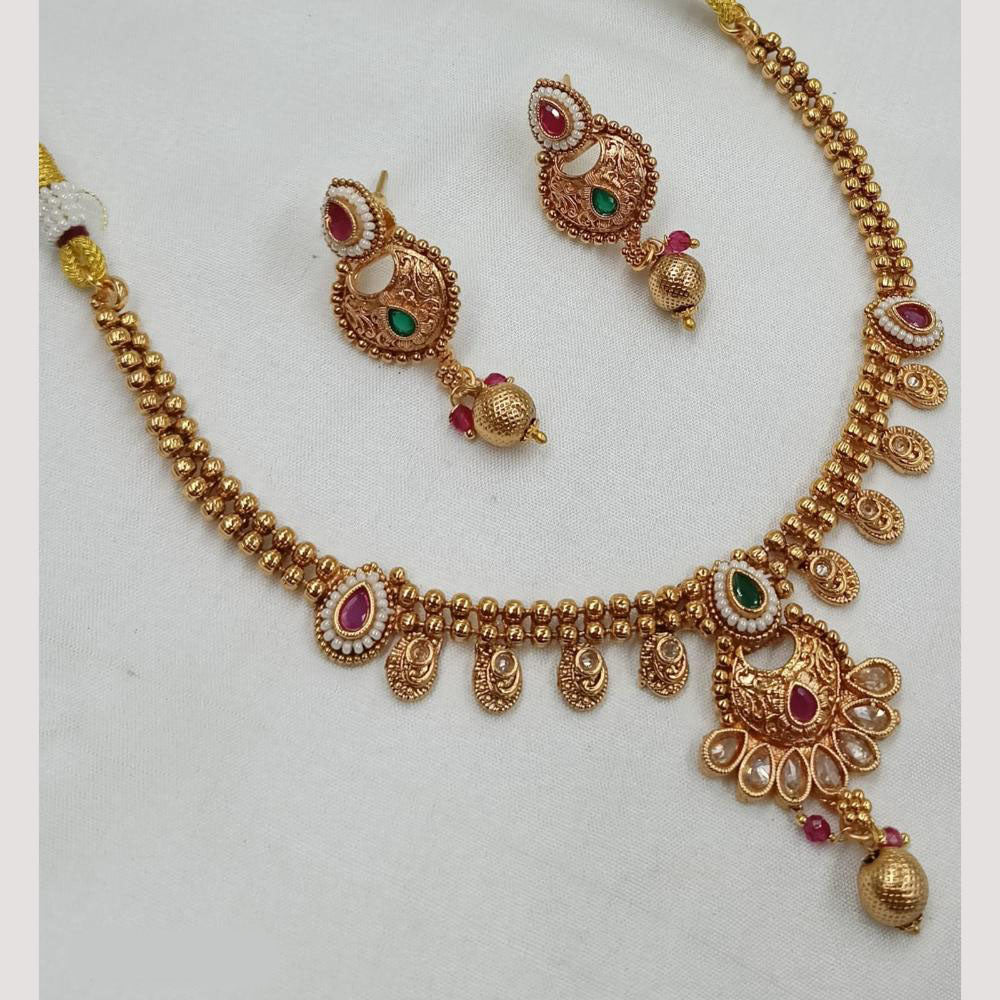 NAFJ Traditional Pota Stone And Pearl Necklace Set