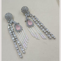 NAFJ Royal Look Kundan Stone  And Pearl Dangler Earrings