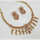 NAFJ Elegant Pota Stone And Pearl Necklace Set