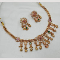 NAFJ Elegant Pota Stone And Pearl Necklace Set