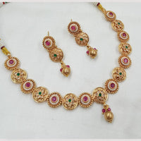 NAFJ Elegant Pota Stone And Pearl Necklace Set