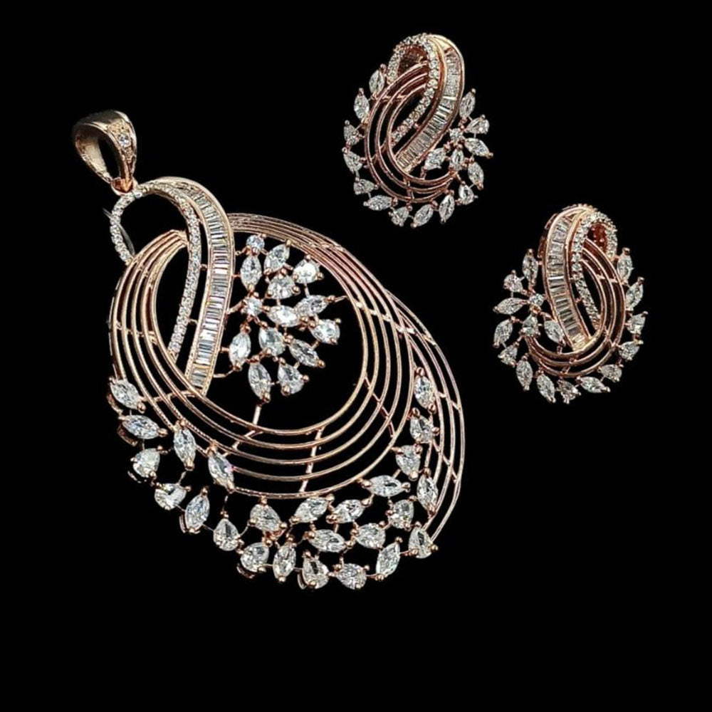 NAFJ Royal American Diamond Pendant Set