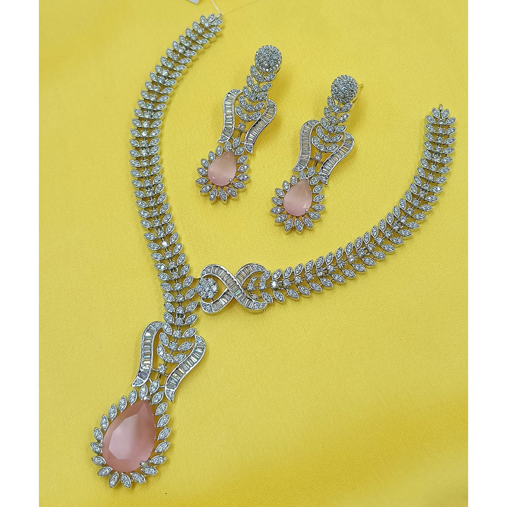 NAFJ Glamorous American Diamond Royal Elegance Necklace Set