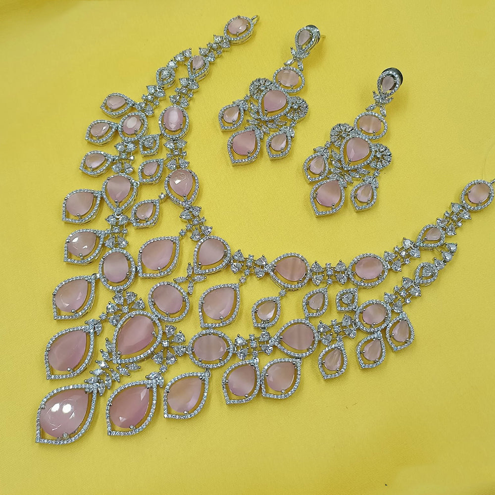 NAFJ Royal Elegance American Daimond Necklace Set