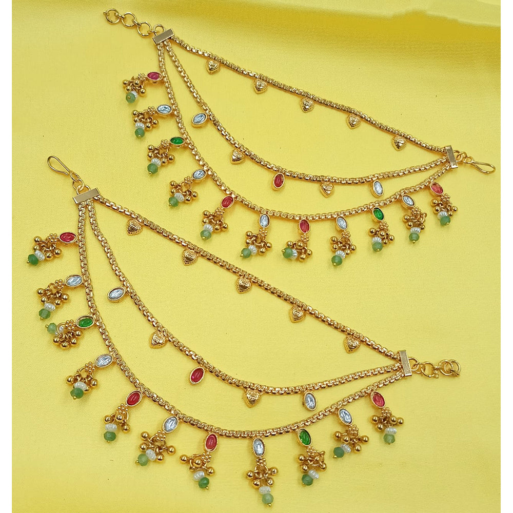 NAFJ Royal Pota Stone And Pearl Designer Kan Chain