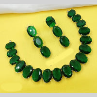 NAFJ Glamorous American Diamond Necklace Set