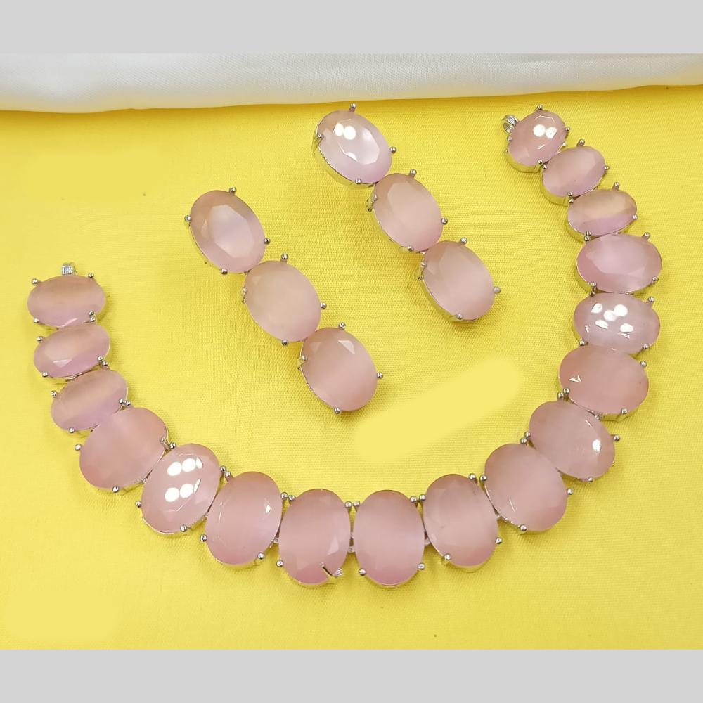 NAFJ Glamorous American Diamond Necklace Set