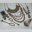 NAFJ Grand Austrian Stone And Pearl Wedding Special Beaded Bridal Set