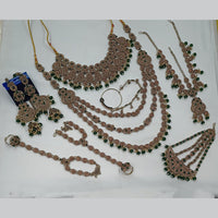 NAFJ Grand Austrian Stone And Pearl Wedding Special Beaded Bridal Set