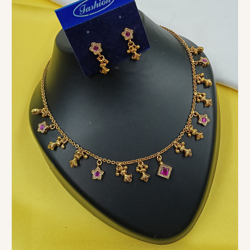 NAFJ Royal Pota Stone And Pearl Necklace Set
