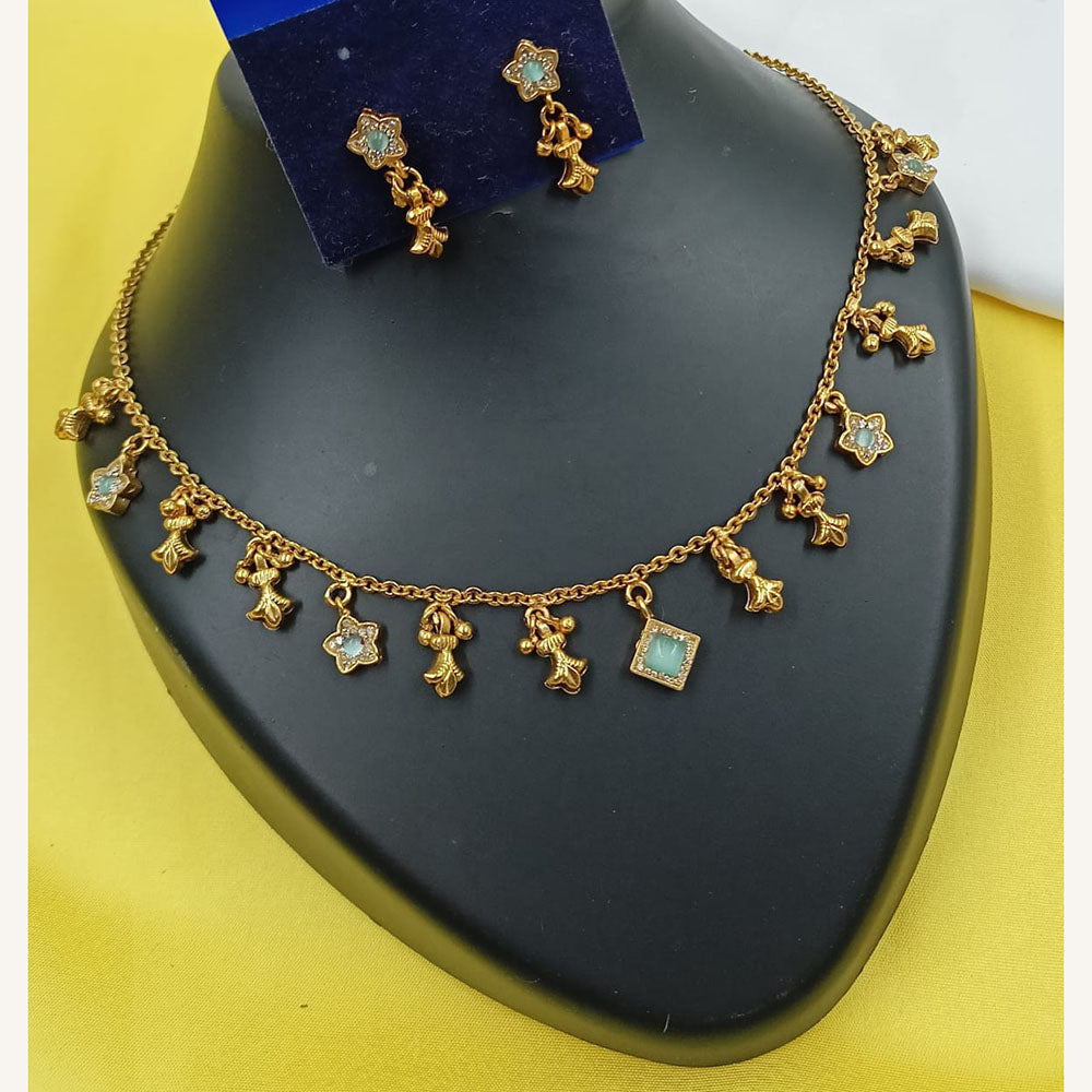 NAFJ Royal Pota Stone And Pearl Necklace Set