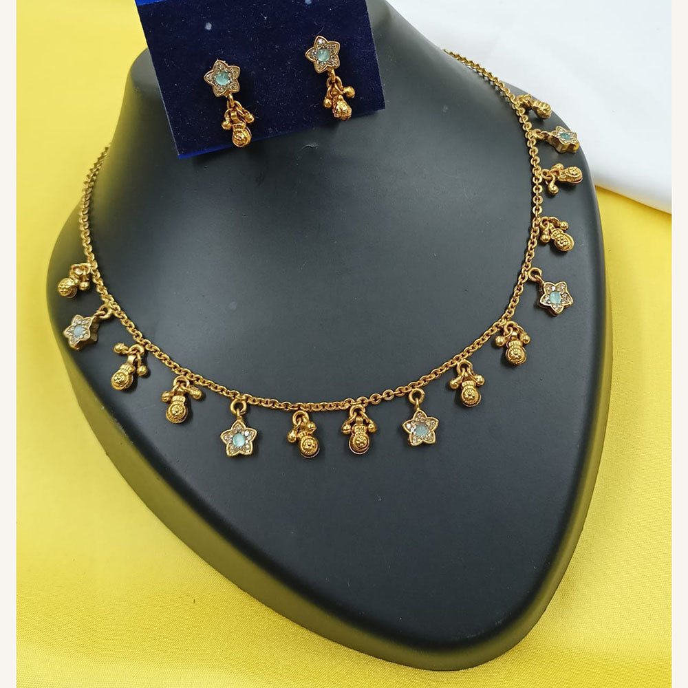 NAFJ Royal Pota Stone And Pearl Necklace Set