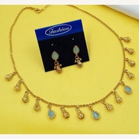 NAFJ Royal Pota Stone And Pearl Necklace Set