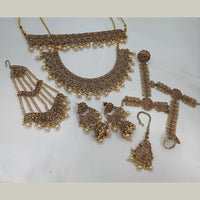 NAFJ Grand Austrian Stone Pearl And Beads Dreamy Bridal Set