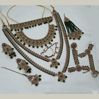 NAFJ Grand Austrian Stone Pearl And Beads Dreamy Bridal Set  