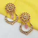 NAFJ Royal Look Polki Kundan Stone And Beads Dangler Earrings