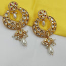 NAFJ Royal Look Polki Kundan Stone And Beads Dangler Earrings