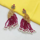 NAFJ Premium Pearl And Pota Stone Dangler Earrings