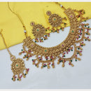 NAFJ Premium Pota Stone And Pearl Necklace Set