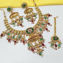 NAFJ Premium Pota Stone And Pearl Necklace Set