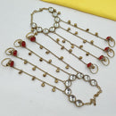 NAFJ Kundan Stone And Ghungroo Designer Hand Harness