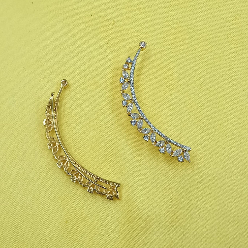 NAFJ Royal Look Austrian Stone Ethnic Earcuff Earrings