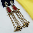 NAFJ Indo Ethnic Kundan Stone And Ghungroo Kashmiri Earrings