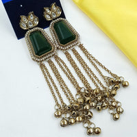 NAFJ Indo Ethnic Kundan Stone And Ghungroo Kashmiri Earrings