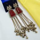 NAFJ Indo Ethnic Kundan Stone And Ghungroo Kashmiri Earrings