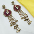 NAFJ Indo Ethnic Kundan Stone And Ghungroo Kashmiri Earrings
