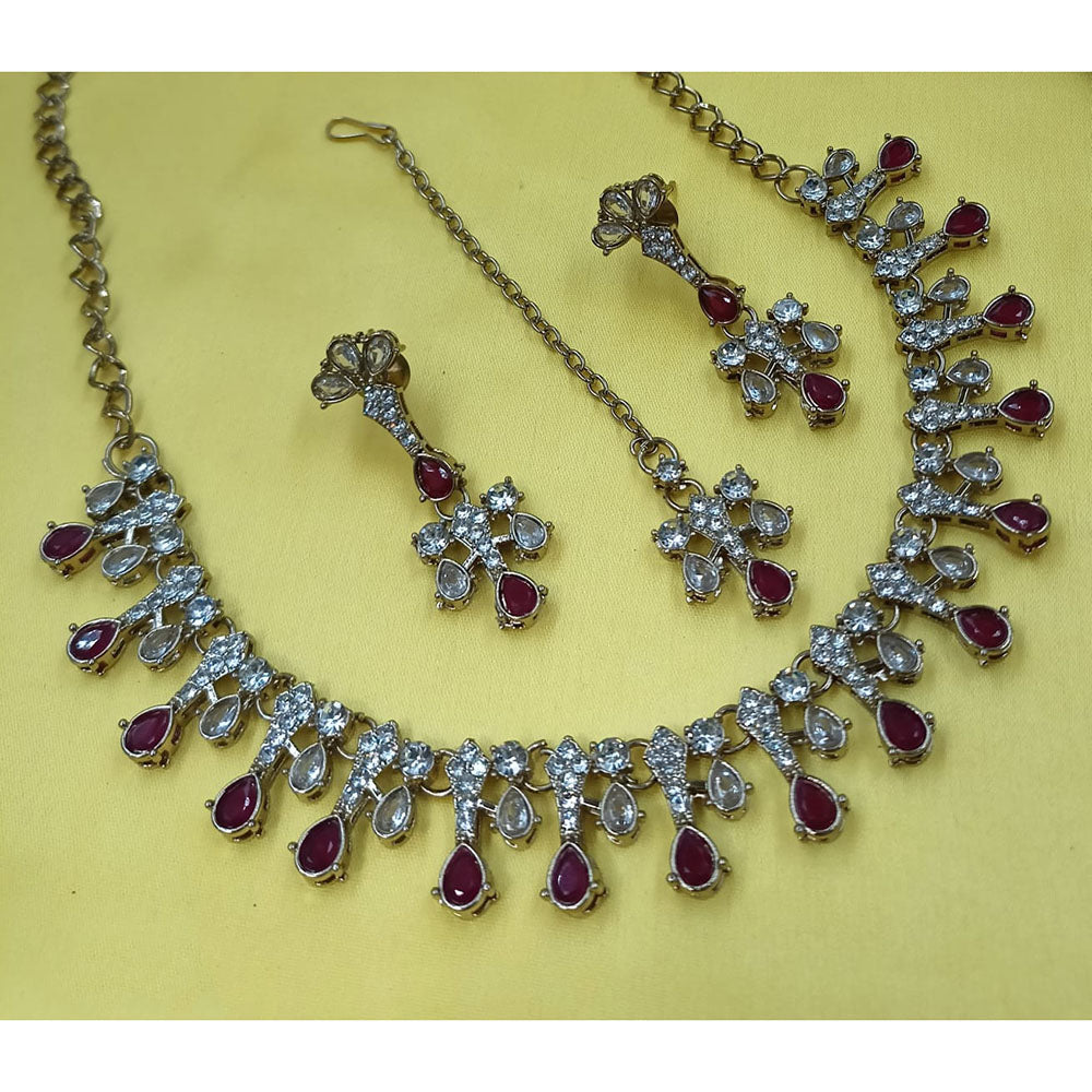 NAFJ Glamorous Austrian Crystal Inspired Necklace Set