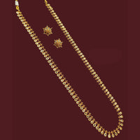NAFJ Elegant Crystal Stone Long Necklace Set for Women