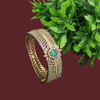NAFJ Classic Crystal Stone And Austrian Stone Openable Bangles Set