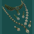NAFJ Glamorous American Diamond Double Necklace Set