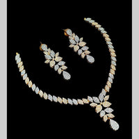 NAFJ Glamorous Austrian Stone Designer Necklace Set