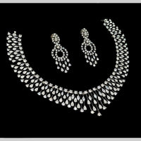 NAFJ Glamorous Crystal Stone  And Austrian Stone Designer Necklace Set