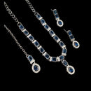 NAFJ Glamorous Crystal Stone Designer Necklace Set